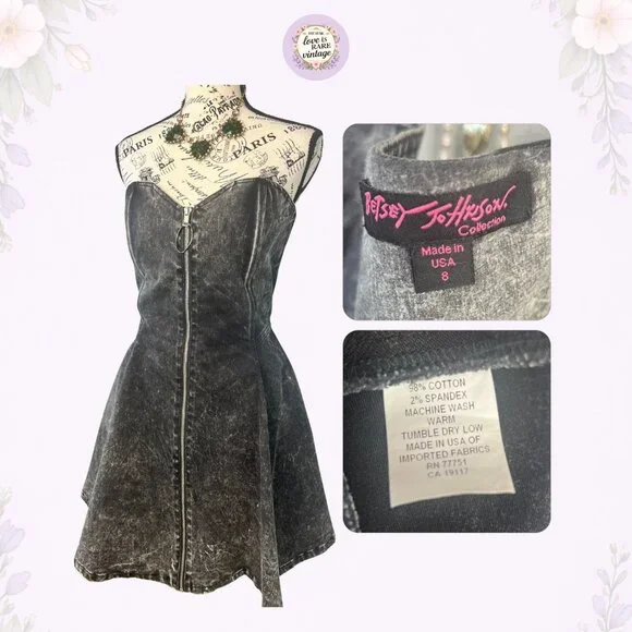 Y2K Betsey Johnson Corset Denim Dress  Zip Front & Lace-Up Back  USA Made  is available for purchase on au PAY Market - Imported Goods Online Store  Co.Ltd. | au PAY